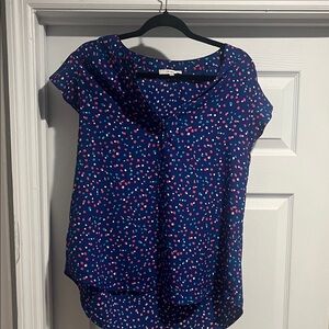 ANDREE BY UNIT Navy and Pink Blouse